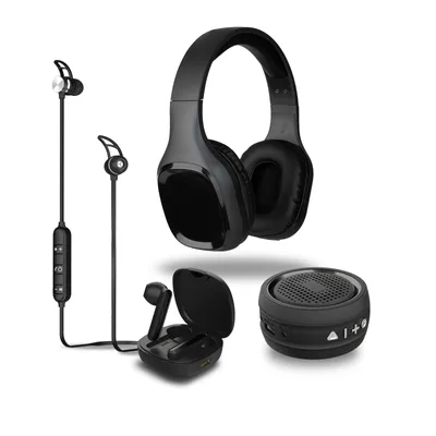 Produktbild von Denver Denver BTC-413 - Bluetooth-Set Familie - Kopfhörer - In-Earbuds - Ohrhörer - Lautsprecher - Schwarz