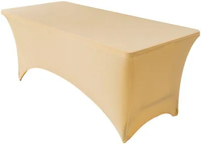 Zdjęcie produktu dla Okrągły obrus poliestrowy, 122 x 76 x 76 cm, niegniecący się, nadający się do prania, do użytku wewnątrz i na zewnątrz