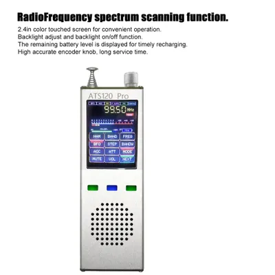 Produktbild von ATS120pro FM SSB SDR AM LSB Pełnozakresowy odbiornik radiowy Cyfrowy dekoder Przenośny odbiornik radiowy z ekranem dotykowym i oprogramowaniem aktywacyjnym