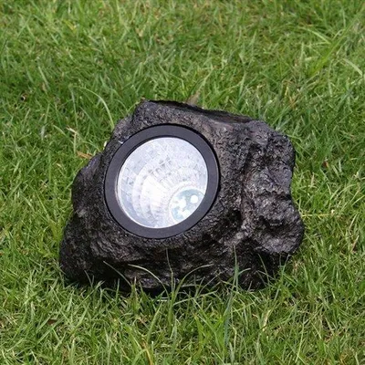 Obrázok produktu pre Solárna záhradná lampa s LED, vysoká kvalita, vzhľad kameňa