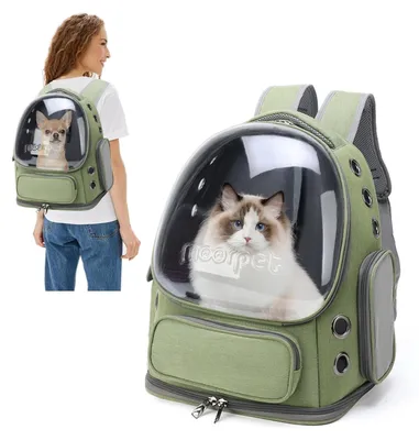 Image de Sac à dos portable pour animaux de compagnie, avec tapis amovible et laisse de sécurité