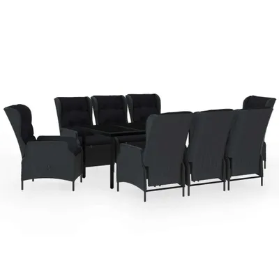 Obrázek produktu pro vidaXL 9dílný zahradní jídelní set Dark Grey