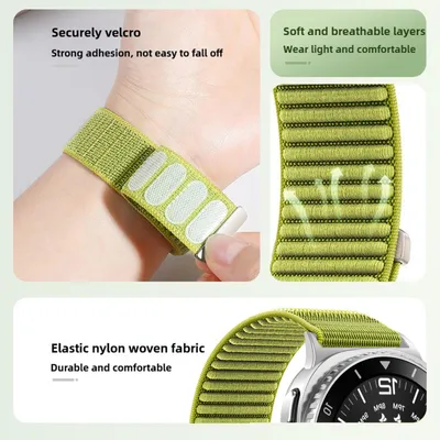 Produktbild von By Qubix Nylon-Ripparmband - Starlight - passend für Samsung galaxy watch 8 - 40 mm / 44 mm