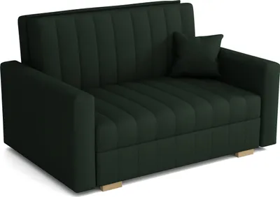 Produktbild von Schlafsofa klein Zanzibar I Sofa 2 Sitzer 133 cm Breit I Sofa mit Schlaffunktion I Schlafsofa mit Bettkasten I Couch mit Schlaffunktion Klein I Grün