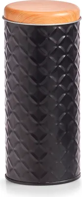 Produktbild von ZELLER 19334 Vorratsdose SCANDI 680 ml aus Metall, schwarz, ca. Ø 7,5 x 18 cm