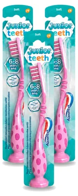 Immagine prodotto di 3 spazzolini da denti Aquafresh Junior - per bambini dai 6 agli 8 anni - confezione  - 3 pezzi