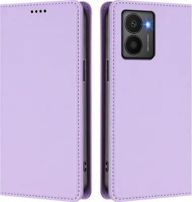 Image de Etui en cuir pour HMD Fuison, étui magnétique en cuirPolyuréthaneavec support Violet clair