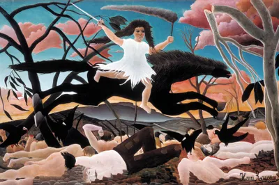 Zdjęcie produktu dla Henri Rousseau Art Print Obraz - Wojna (80 x 120 cm)
