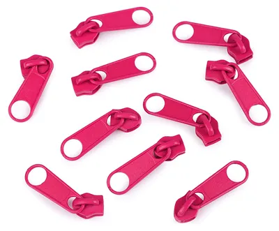 10 Reißverschluss Zipper für Endlosreißverschluss, 3mm, pink