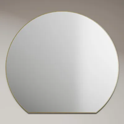 Obrázok produktu pre Okrúhle zrkadlo TALOS Picasso gold Ø 100 cm - s vysokokvalitným hliníkovým rámom pre štýlovú atmosféru - Perfektné okrúhle zrkadlo do kúpe?ne
