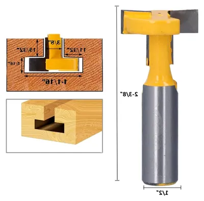 Produktbild von T-Schlitzfräser aus Kohlenstoffstahl mit 1/2-Zoll-Schaft für CNC-Holzbearbeitung