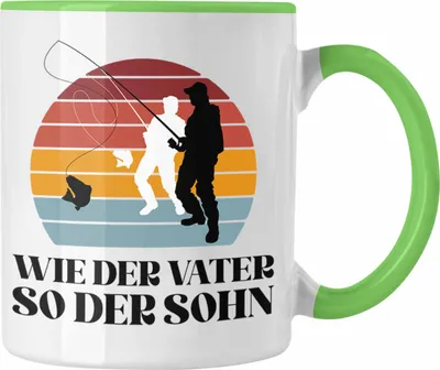 Produktbild von Trendation - Angler Tasse Geschenk Männer Sohn Spruch Lustig für Fischer Geschenkidee Angeln Becher (Grün)