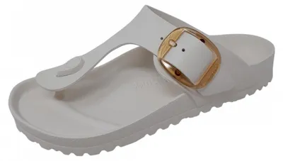 Produktbild von Birkenstock Gizeh Big Buckle normal Pantolette Weiß in Gr. 39