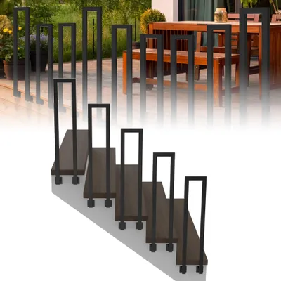 Produktbild von Handlauf – Geländer, Handgriff, Winkelstück für Handlauf – Balkongeländer – Verstellbar 85-100 cm – Edelstahl