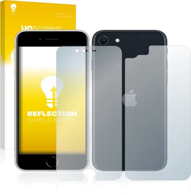 Produktbild von upscreen Schutzfolie für Apple iPhone SE 3 2022 (Display+Rückseite) Displayschutz Displayschutzfolie Folie Matt Entspiegelungsfolie