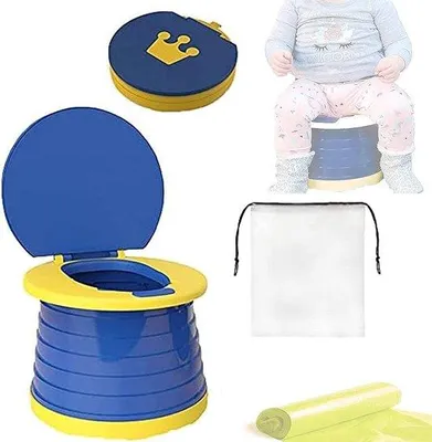 Produktbild von Kindgerechtes Klapp-WC für die Reise, flexibel einsetzbar, aufklappbar und transportabel, Reisebecken für Kinder, Reise-Duschbecken für Kinder, außergewöhnliches Reise-Duschbecken für Kinder.