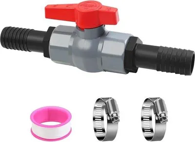 Zdjęcie produktu dla Zawór kulowy 32 mm z przyłączem do węża do basenu – zawór z PVC