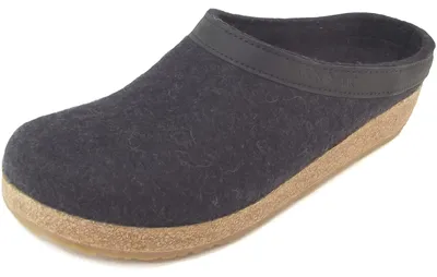 Zdjęcie produktu dla Haflinger kapcie damskie Grizzly Torben filc wełniany 713001, rozmiar:42 EU, kolor:Szary