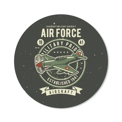 Produktbild von MuchoWow® Mauspad Mousepad Mancave - Flugzeug - Armee - Altmodisch 30x30 cm - Mousepads - Maus Mat - Pad - Mausunterlage - Tischunterlage - Schreibtischmatten