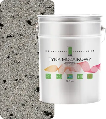 Obrázok produktu pre Sivá živicová mozaiková omietka s mika, mozaiková trieda 1, 12,5 kg, mrazuvzdorná