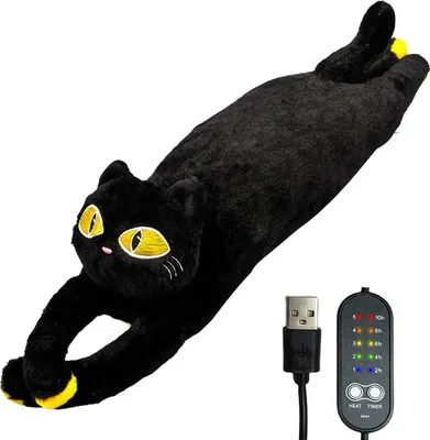 Produktbild von 50cm Katzenförmiges Elektrisches Heizkissen Usb für Periode Mit Abschaltautomatik Wärmekissen Katze Bauchschmerzen Körper 5 Temperaturstufen
