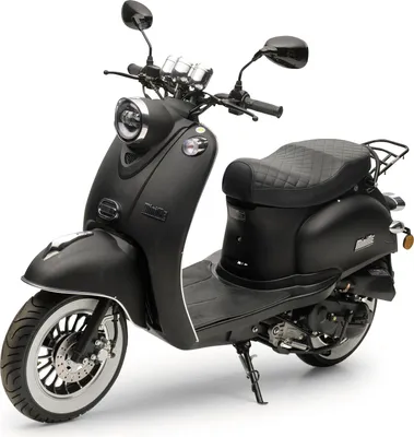 Produktbild von Motorroller Retro MiniMe 2.0 Mattschwarz 50ccm 45 kmh Moped Scooter