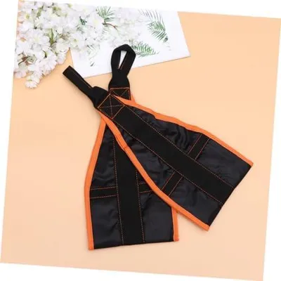 Produktbild von 1 Paar hängende Bauchmuskeltrainingsgurte aus verstärktem Nylon, Zubehör für Klimmzugstangen zum Bauchmuskeltraining, orange-schwarz, für Fitnessstudio und Heimtraining