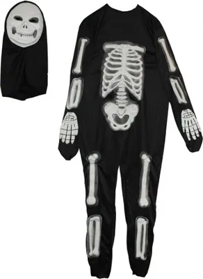 Produktbild von Kostümset Skelett Karneval Kostüm Halloween verkleiden Verkleidung Mann Junge