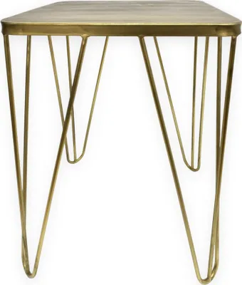 Immagine prodotto di Tavolino Countryfield Perryville in metallo color oro 40 x 40 cm - Altezza 52 cm