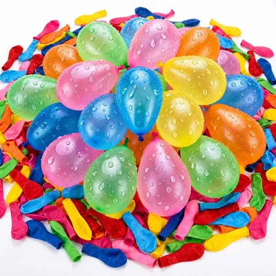Produktbild von Wasserballons 200 Stück, Naturkautschuk, mehrfarbig, für Wasserspiele