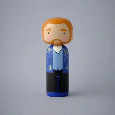 Produktbild von Lucie Kaas Holzfigur Sketch.inc Vincent Van Gogh The Starry Night (Klein)