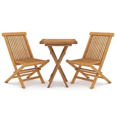 Produktbild von 3-tlg. Garten-Essgruppe Massivholz Teak