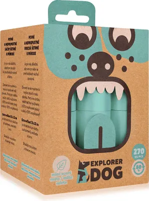 Obrázek produktu pro EXPLORER DOG Sáčky recyklované na psí exkrementy s vůní máty 270 ks