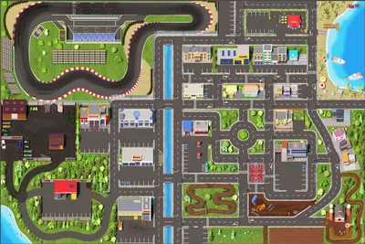 Produktbild von SkippiDoo Kinder Spielteppich Straßenteppich (300x200 cm) - rutschfest & -zertifziert - Teppich Jungen & Mädchen Kinderzimmer, Kinderteppich