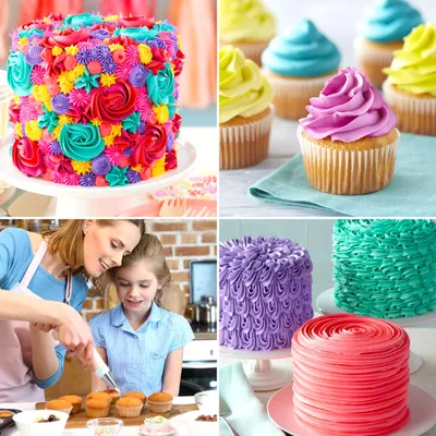 Imagen del producto de Kit de decoración de 9 piezas con manga pastelera reutilizable, 6 boquillas, ideal para pasteles y cupcakes