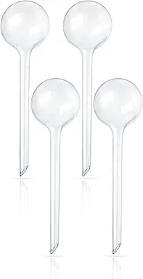 Imagen del producto de Esferas automáticas de liberación de agua, fabricadas en PVC, de 27,5 x 8 cm, paquete de 4 unidades, para riego de plantas