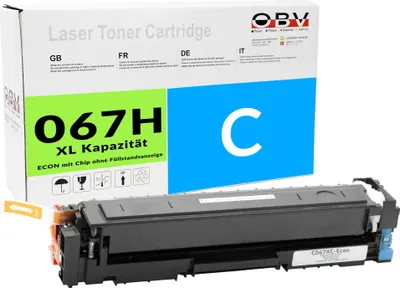 Produktbild von Kompatibler Toner für i-SENSYS MF 657 Cdw LBP-633 Cdw als Ersatz für Canon 067H Cyan - ca. 2350 Seiten - C067XC-Econ