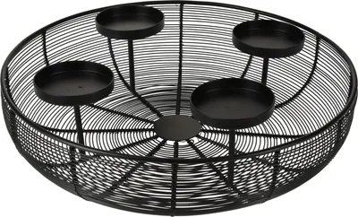 Immagine prodotto di Candeliere - Nero - Metallo - Ø 36 cm - 4 candelieri in ciotola decorativa