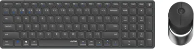 Produktbild von Rapoo 9750M Dunkelgrau QWERTZ Kabelloses Multi-Mode-Deskset