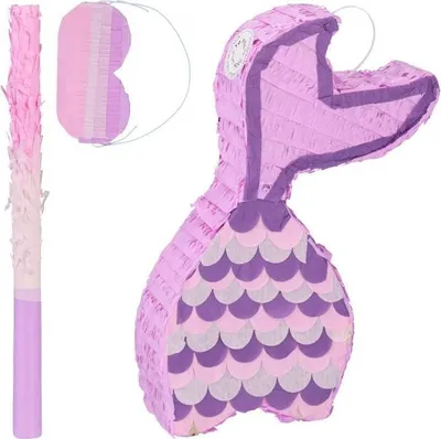 Zdjęcie produktu dla Syrenka pinata z lizakiem i maską