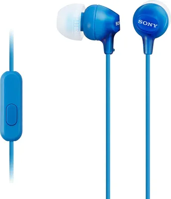 Zdjęcie produktu dla Sony MDR-EX15AP, Przewodowa, 8 - 22000 Hz, Połączenia/muzyka, 3 g, Zestaw słuchawkowy, Niebieski