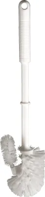 Produktbild von haug bürsten WC Bürste mit Randreiniger Rund Weiß - Durchmesser ca. 8cm, Hygiene Badausstattung