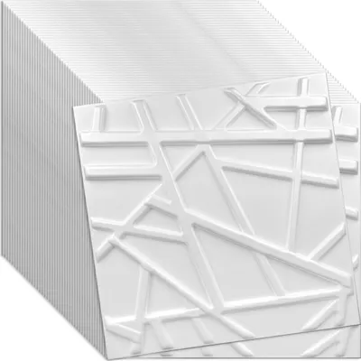 Produktbild von Verdico | 3D Wandpaneele Polystyrol - Weiß - 50x50 Cm - 48 Stück - Deckenpaneele  - 12 m2