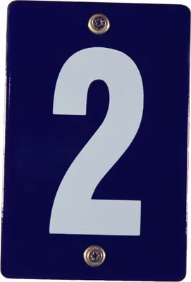 Produktbild von Hausnummernschild 2 Emaille Hausnummer Schild 12x8 cm Haus Nummer Zahl Ziffer Metallschild