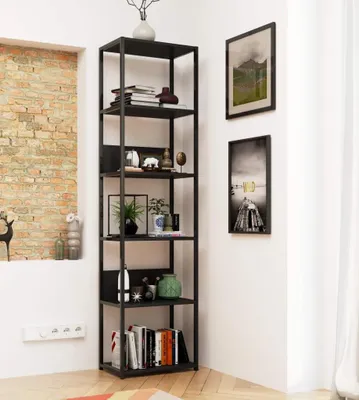 Obrázek produktu pro Kovový policový regál 50 cm DERIVAL - černý
