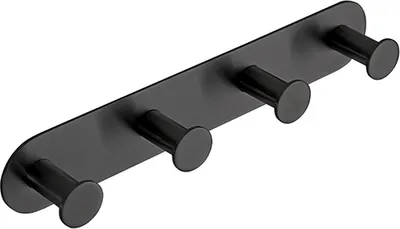 Produktbild von BEASY Hakenleiste Edelstahl Schwarz 31x255x45 mm für Bad & Küche >> zum Kleben