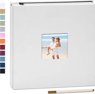 Image de Yopih Album photo 10x15 Toile Grand avec 40 pages Mariage Anniversaire Cadeaux