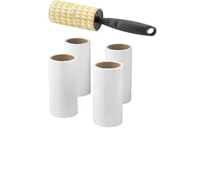 Produktbild von IKEA BASTIS Fusselrollen mit je 40 selbstklebenden abziehbaren Blättern, grauer Griff - 4 Stück