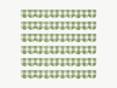 Muursticker Gingham Boogrand: Ontwerp