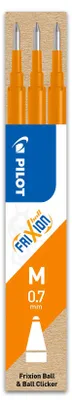 Produktbild von PILOT Ersatzmine FriXion Ball/Clicker 0.7 - 3er Set Tintenrollerminen, Orange